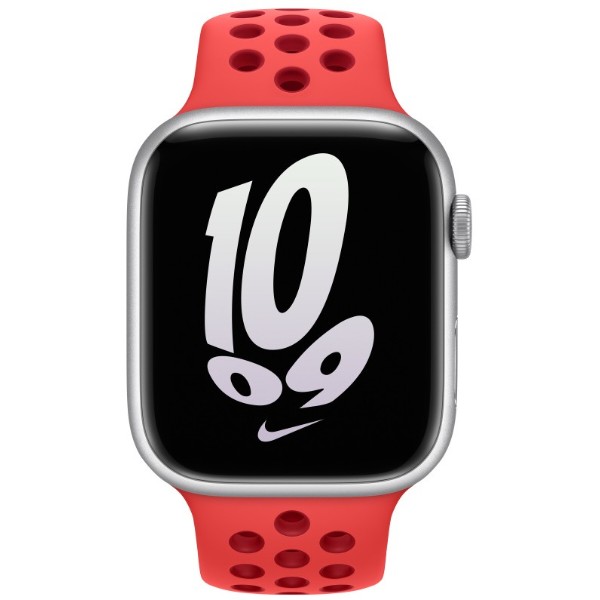 Фото - Ремешок для смарт-часов Apple 45mm Bright Crimson/Gym Red Nike Sport Band