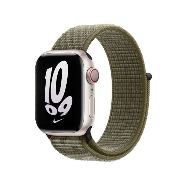 Фото - Ремінець для смарт-годинника Apple 41mm Sequoia/Pure Platinum Nike Sport Loop Фото - Ремінець для смарт-годинника Apple 41mm Sequoia/Pure Platinum Nike Sport Loop