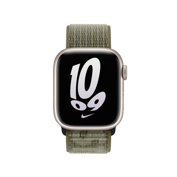 Фото - Ремінець для смарт-годинника Apple 41mm Sequoia/Pure Platinum Nike Sport Loop