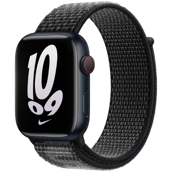 Фото - Ремешок для смарт-часов Apple 45mm Black/Summit White Nike Sport Loop