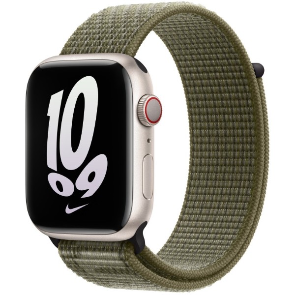Фото - Ремінець для смарт-годинника Apple 45mm Sequoia/Pure Platinum Nike Sport Loop