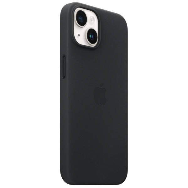 Фото - Чохол для смартфону Apple iPhone 14 Leather Case with MagSafe - Midnight (MPP43)