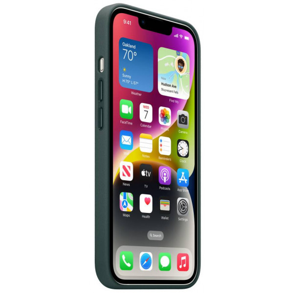 Фото - Чехол для смартфона Apple iPhone 14 Leather Case with MagSafe - Forest Green (MPP53)