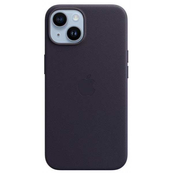 Фото - Чохол для смартфону Apple iPhone 14 Leather Case with MagSafe - Ink (MPP63)