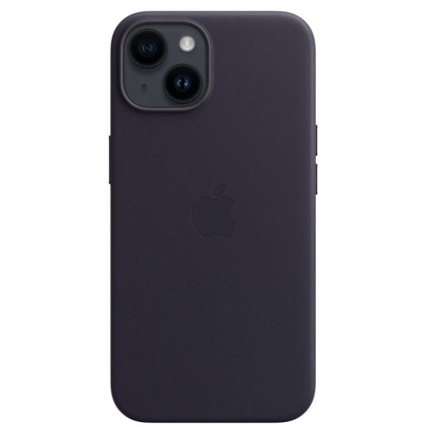 Фото - Чохол для смартфону Apple iPhone 14 Leather Case with MagSafe - Ink (MPP63)