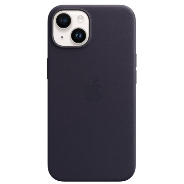 Фото - Чохол для смартфону Apple iPhone 14 Leather Case with MagSafe - Ink (MPP63)