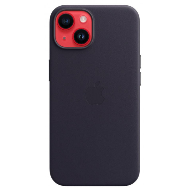 Фото - Чохол для смартфону Apple iPhone 14 Leather Case with MagSafe - Ink (MPP63)