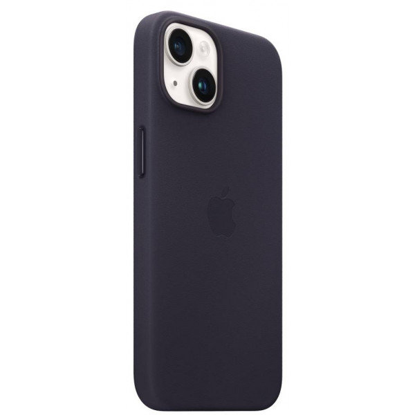 Фото - Чохол для смартфону Apple iPhone 14 Leather Case with MagSafe - Ink (MPP63)