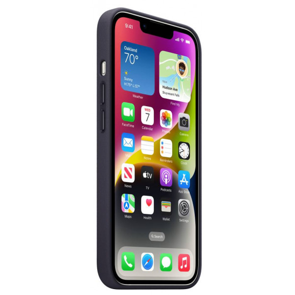 Фото - Чохол для смартфону Apple iPhone 14 Leather Case with MagSafe - Ink (MPP63)