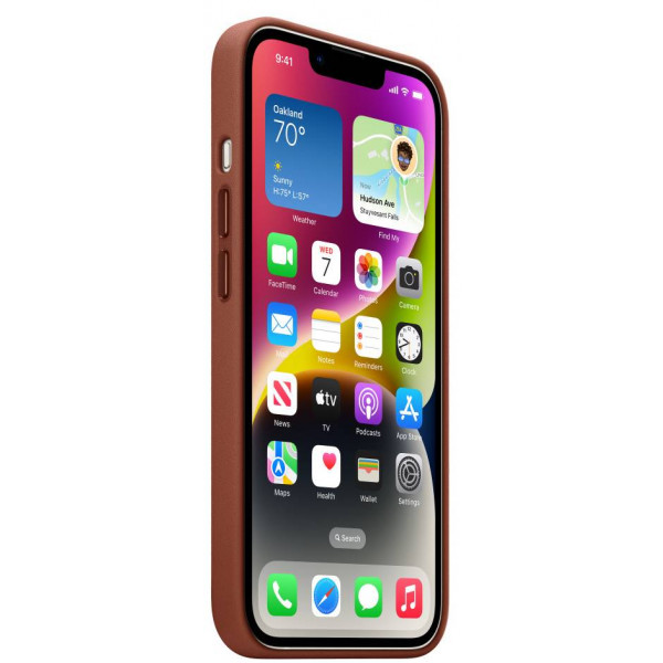 Фото - Чехол для смартфона Apple iPhone 14 Leather Case with MagSafe - Umber (MPP73)