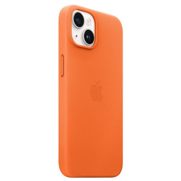 Фото - Чехол для смартфона Apple iPhone 14 Leather Case with MagSafe - Orange (MPP83)