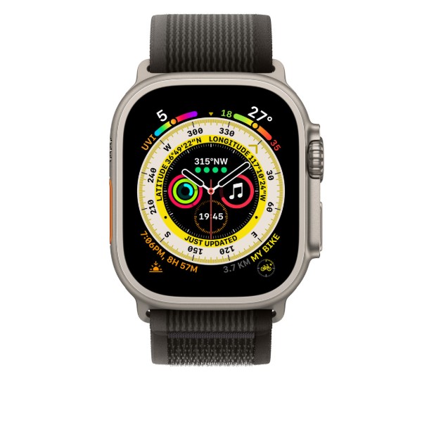 Фото - Ремешок для смарт-часов Apple 49mm Black/Gray Trail Loop - S/M