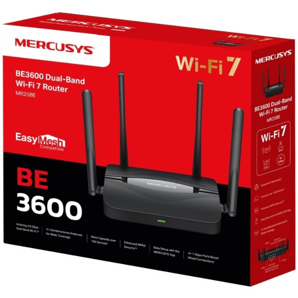 Фото - Маршрутизатор інтернет WiFi7 Mercusys MR25BE