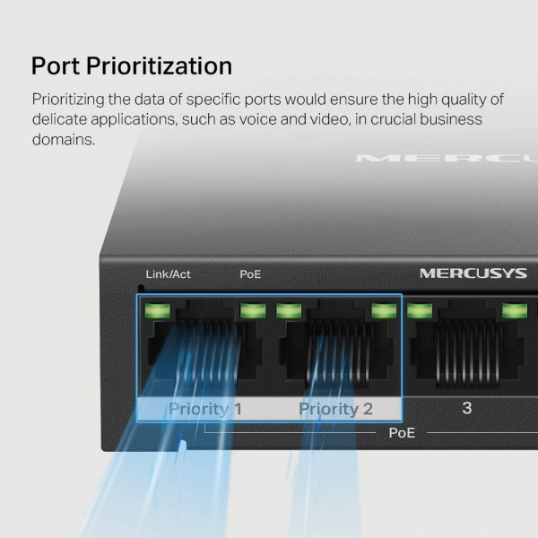 Фото - Коммутатор локальної мережі (Switch) Mercusys MS105GP