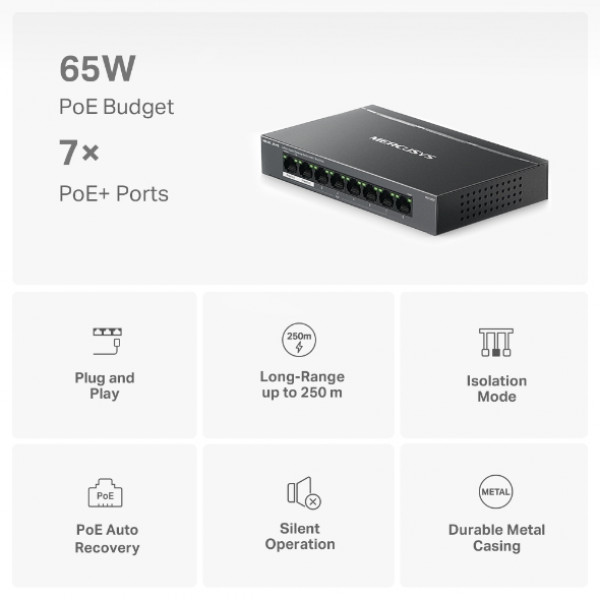 Фото - Коммутатор локальной сети (Switch) Mercusys MS108GP