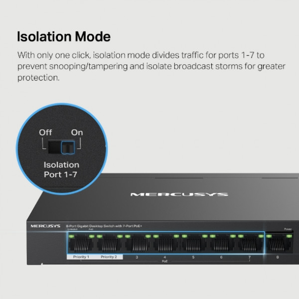 Фото - Коммутатор локальной сети (Switch) Mercusys MS108GP