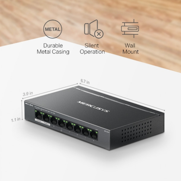 Фото - Коммутатор локальной сети (Switch) Mercusys MS108GP