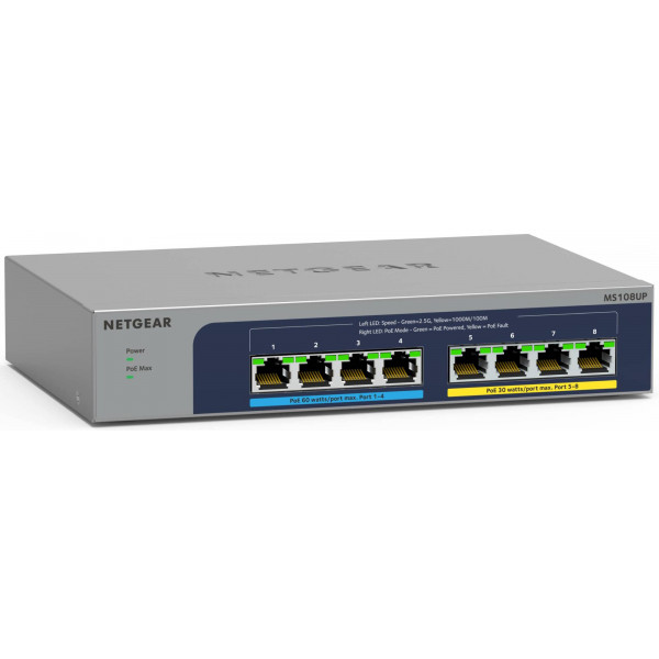 Фото - Коммутатор локальної мережі (Switch) Netgear MS108UP-100EUS