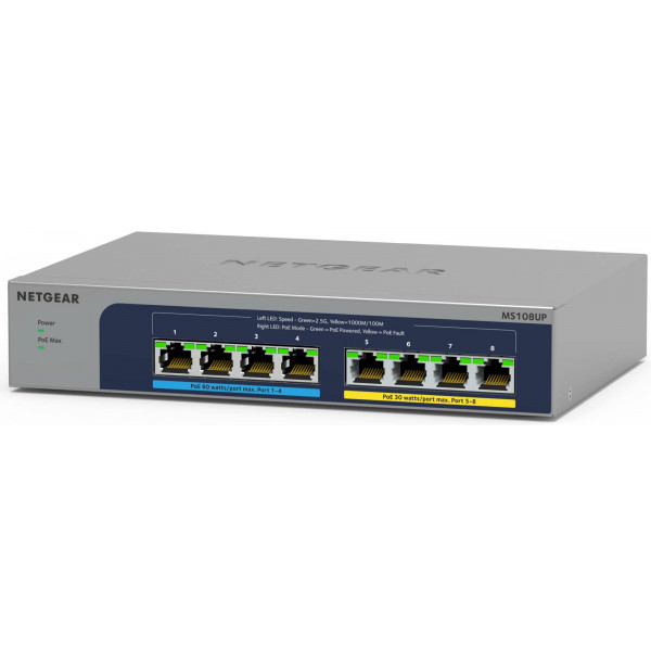 Фото - Коммутатор локальної мережі (Switch) Netgear MS108UP-100EUS