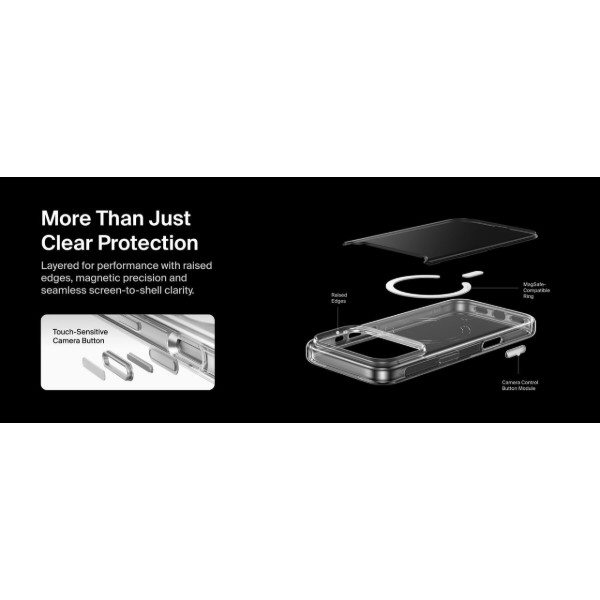 Фото - Чохол для смартфону Belkin for iPhone 17 Pro Magnetic Protective Clear (MSA031HQCL)