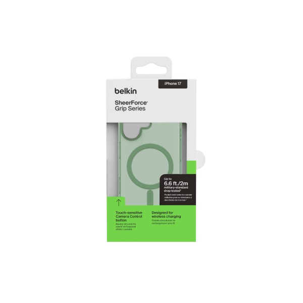 Фото - Чехол для смартфона Belkin for iPhone 17 Magnetic Protective Grip Sage (MSA034HQSE)