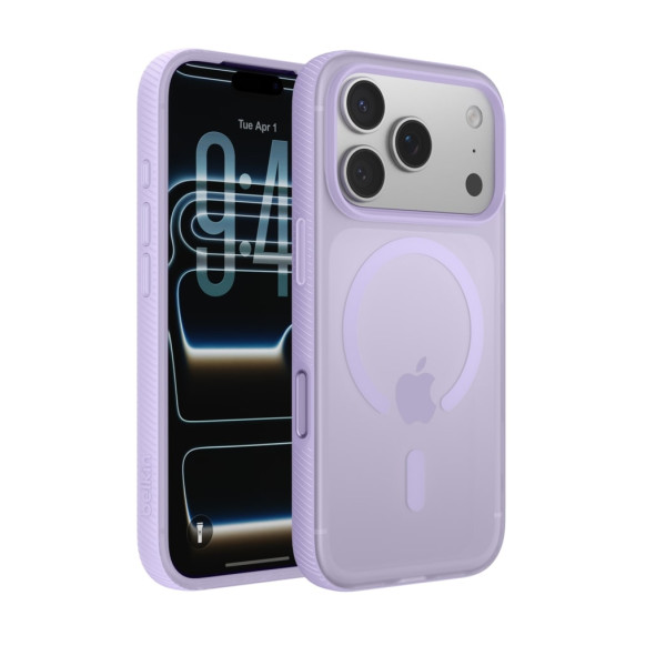 Фото - Чохол для смартфону Belkin for iPhone 17 Pro Magnetic Protective Grip Lavender (MSA035HQLV)