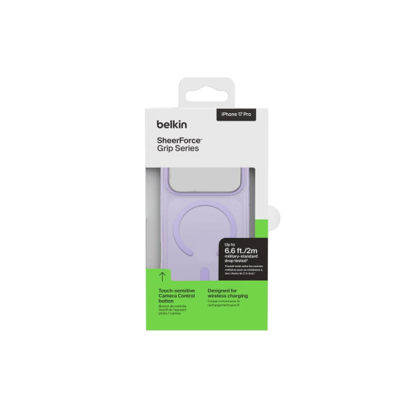 Фото - Чохол для смартфону Belkin for iPhone 17 Pro Magnetic Protective Grip Lavender (MSA035HQLV)