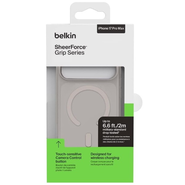 Фото - Чохол для смартфону Belkin for iPhone 17 Pro Max Magnetic Protective Grip Sand (MSA036HQSA)