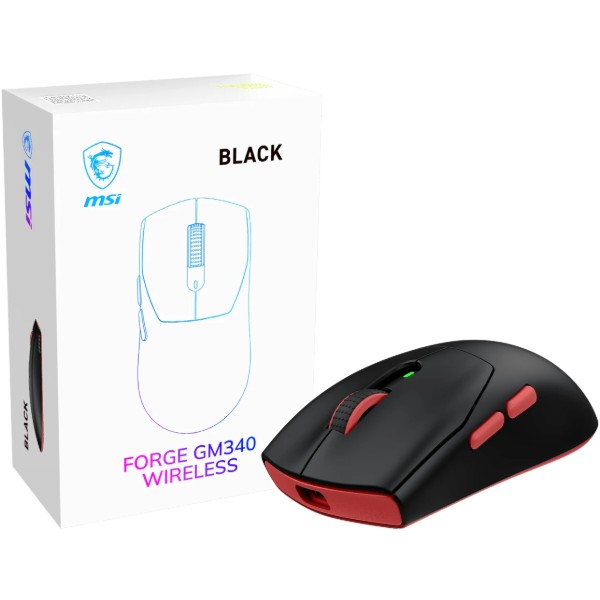 Фото - Миша бездротова ігрова MSI FORGE GM340 Black