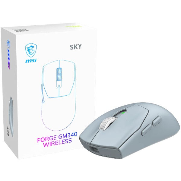 Фото - Миша бездротова ігрова MSI FORGE GM340 Sky