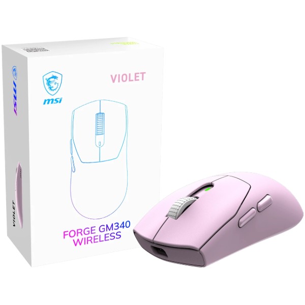 Фото - Миша бездротова ігрова MSI FORGE GM340 Violet