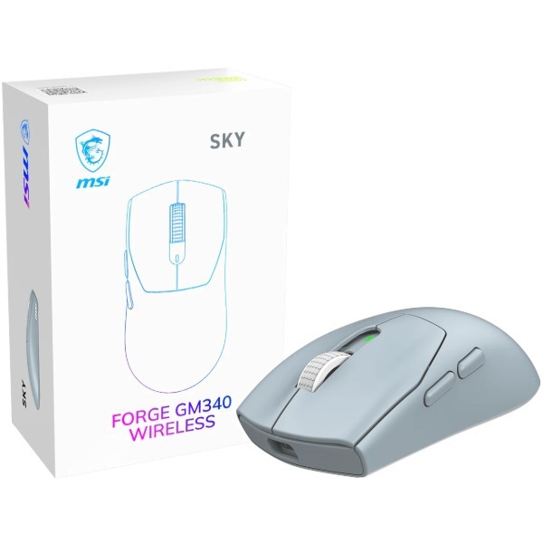 Фото - Мышь беспроводная игровая MSI FORGE GM340 W SKY (S12-4301770-HH9)