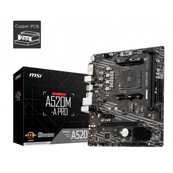 Фото - Материнська плата MSI A520M-A Pro Socket AM4