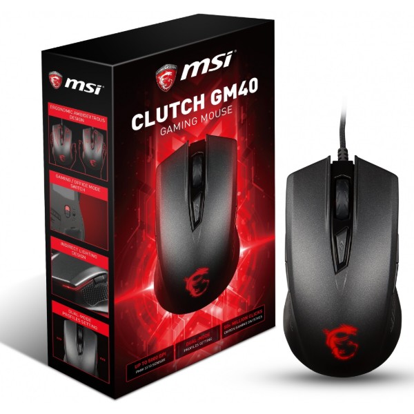 Фото - Мышь проводная игровая MSI Clutch GM40 Black