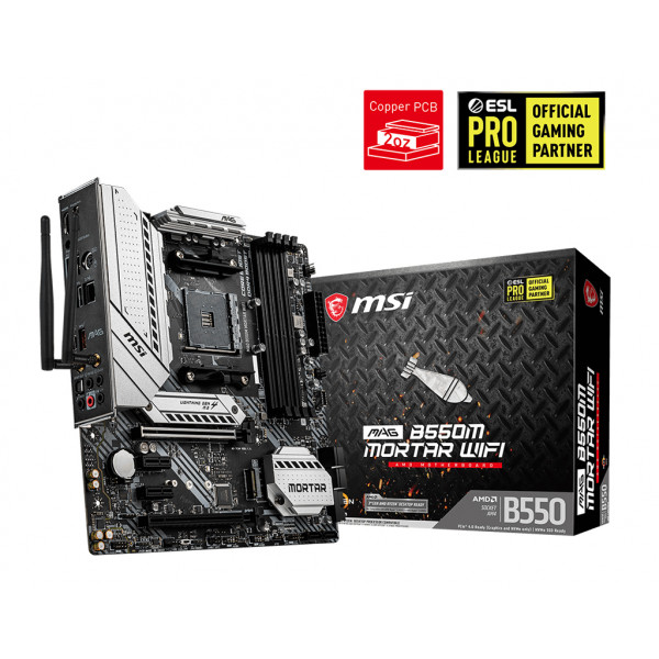 Фото - Материнська плата MSI MAG B550M Mortar Wi-Fi Socket AM4