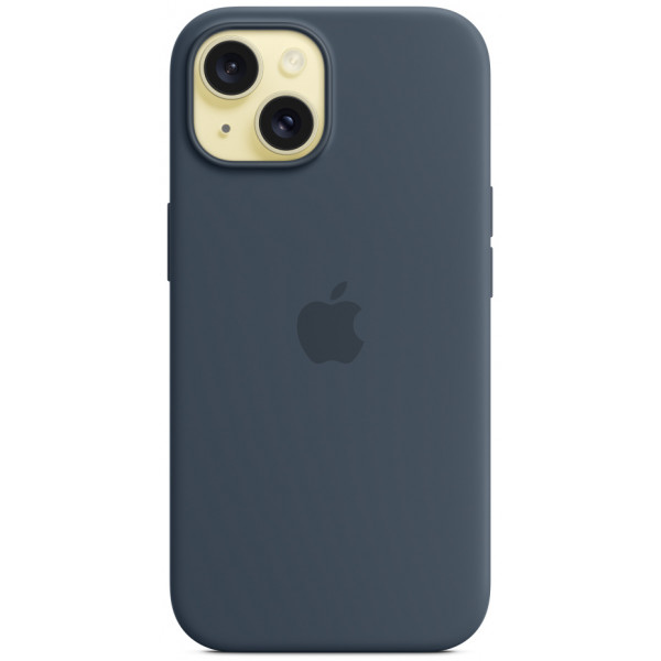 Фото - Чохол для смартфону Apple Silicone Case with MagSafe iPhone 15 Storm Blue (MT0N3)