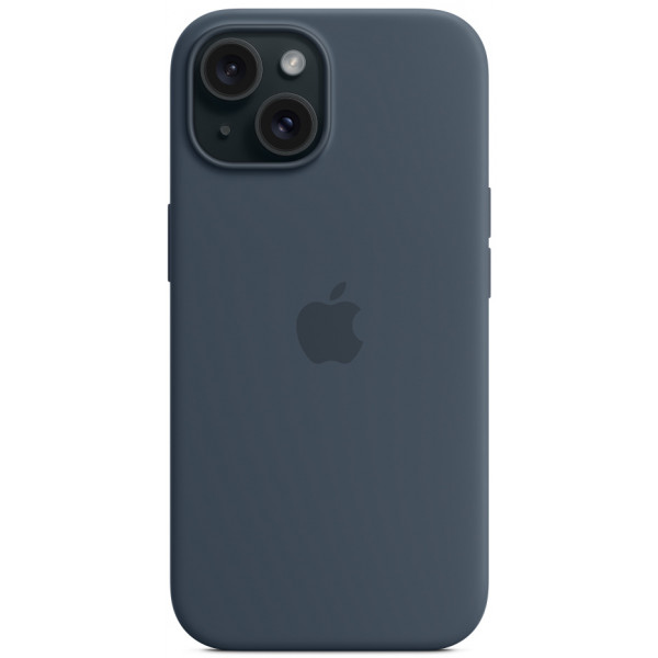 Фото - Чохол для смартфону Apple Silicone Case with MagSafe iPhone 15 Storm Blue (MT0N3)