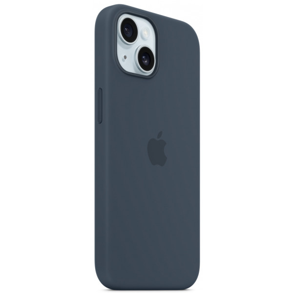 Фото - Чохол для смартфону Apple Silicone Case with MagSafe iPhone 15 Storm Blue (MT0N3)