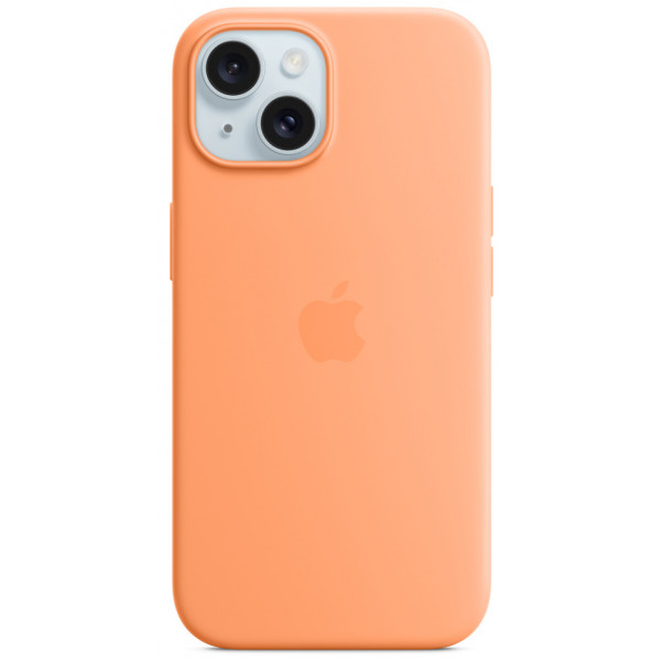 Фото - Чохол для смартфону Apple Silicone Case with MagSafe iPhone 15 Orange Sorbet (MT0W3)