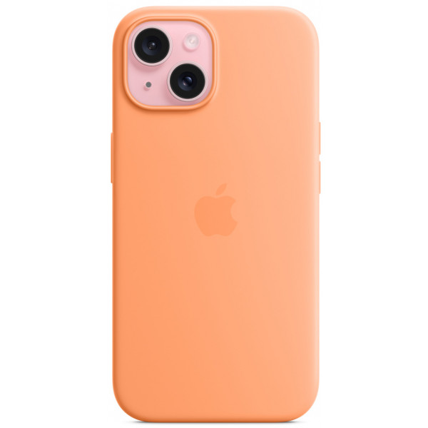 Фото - Чохол для смартфону Apple Silicone Case with MagSafe iPhone 15 Orange Sorbet (MT0W3)