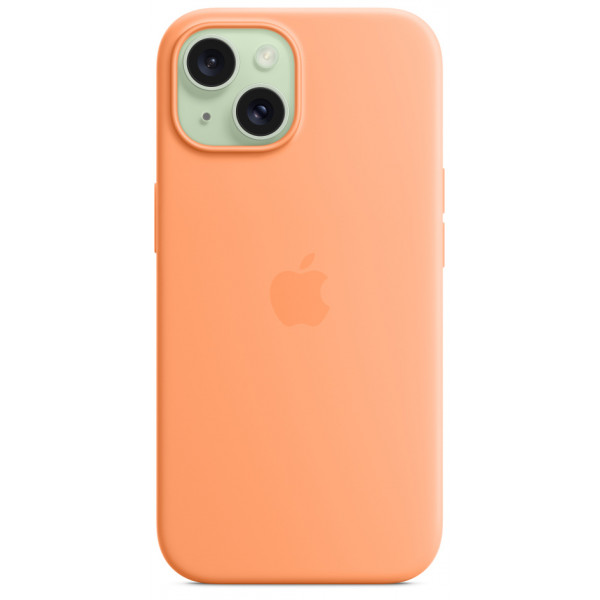 Фото - Чохол для смартфону Apple Silicone Case with MagSafe iPhone 15 Orange Sorbet (MT0W3)