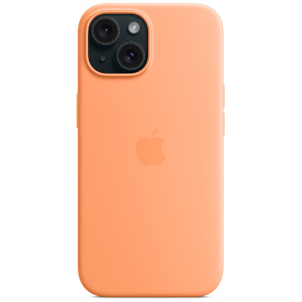 Фото - Чохол для смартфону Apple Silicone Case with MagSafe iPhone 15 Orange Sorbet (MT0W3)