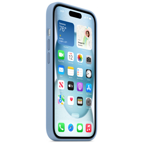 Фото - Чохол для смартфону Apple Silicone Case with MagSafe iPhone 15 Winter Blue (MT0Y3)