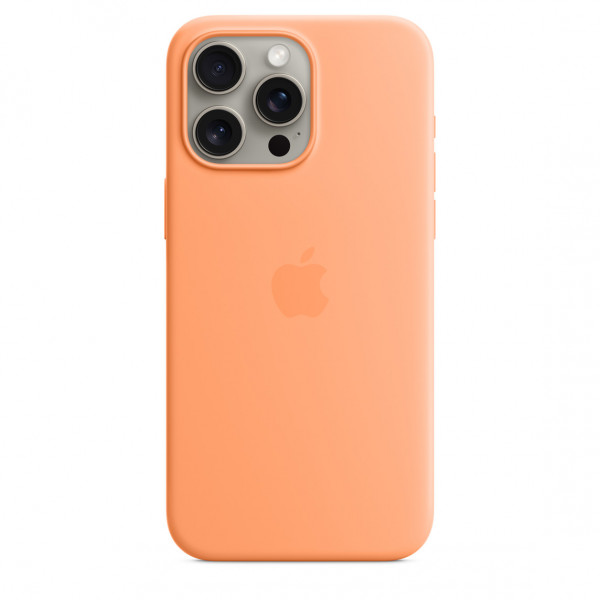 Фото - Чехол для смартфона Apple Silicone Case with MagSafe iPhone 15 Pro Max Orange Sorbet (MT1W3) Фото - Чехол для смартфона Apple Silicone Case with MagSafe iPhone 15 Pro Max Orange Sorbet (MT1W3)