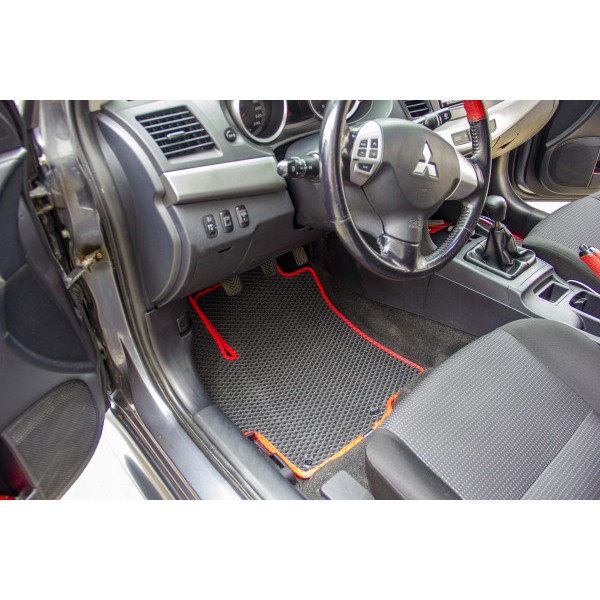 Фото - Коврики из экокожи в салон авто EVAtech для Lancer (10) MT Mitsubishi 2007-2018 10 поколение Sedan EU (MT3178C5AV2BBB)
