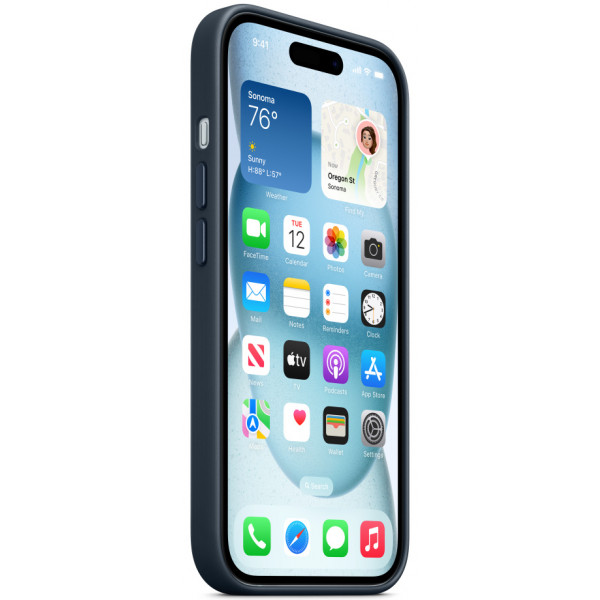 Фото - Уцінка - Чохол для смартфону Apple FineWoven Case with MagSafe iPhone 15 Pacific Blue (MT3G3)