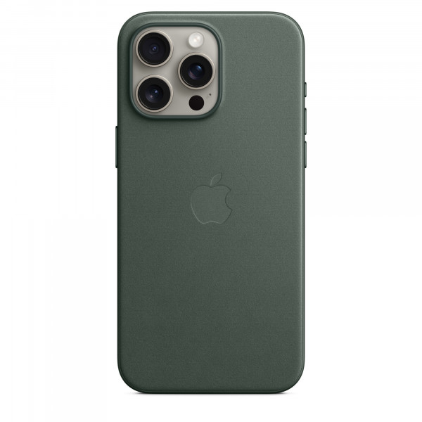 Фото - Чехол для смартфона Apple FineWoven Case with MagSafe iPhone 15 Pro Max Evergreen (MT503) Фото - Чехол для смартфона Apple FineWoven Case with MagSafe iPhone 15 Pro Max Evergreen (MT503)