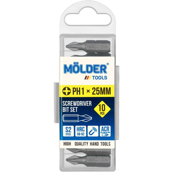 Фото - Біта для викрутки Molder PH1x25 мм 10 шт. (MT7012510)