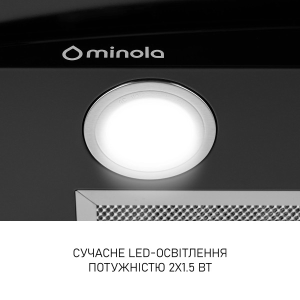 Фото - Вытяжка декоративная Minola MTG 6642 BL LED
