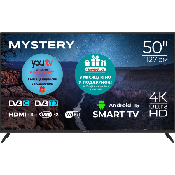 Фото - Телевизор Mystery MTV-5060UDT2 Black